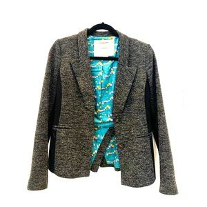 Grey blazer with black side panels